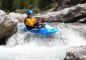 Doug on the Guil, Alps 2010