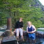 Chilling out in the hot tub!