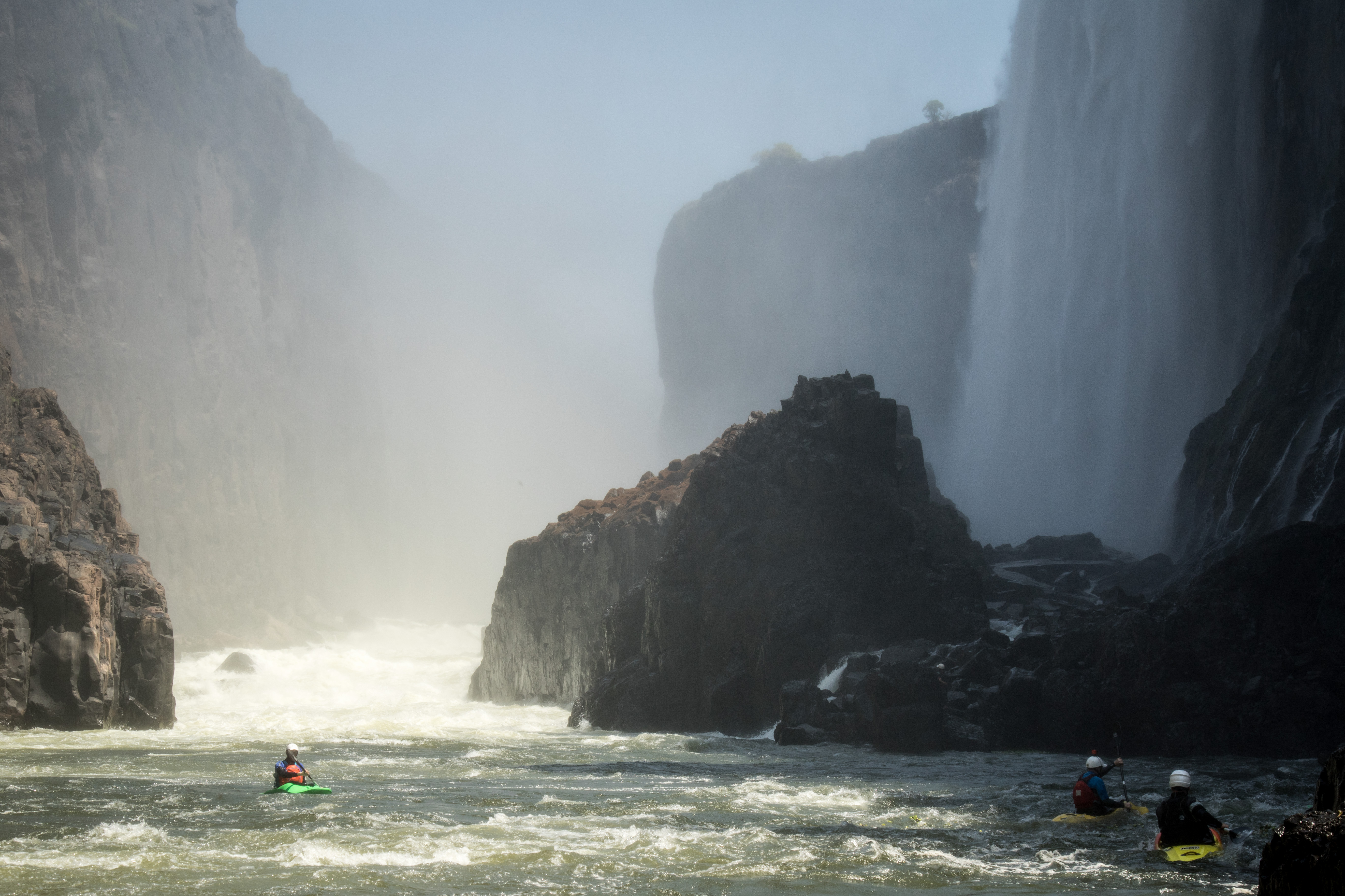 Kayaking at Victoria Falls